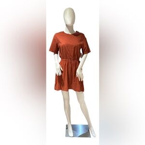 Old Navy casual dress, Cotton orange / rust-red color, size Petite Small (NWT)